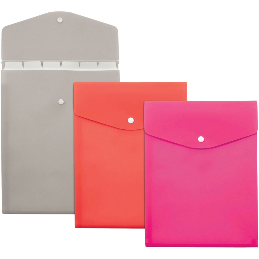 Pochette extensible en plastique, format lettre, avec sections