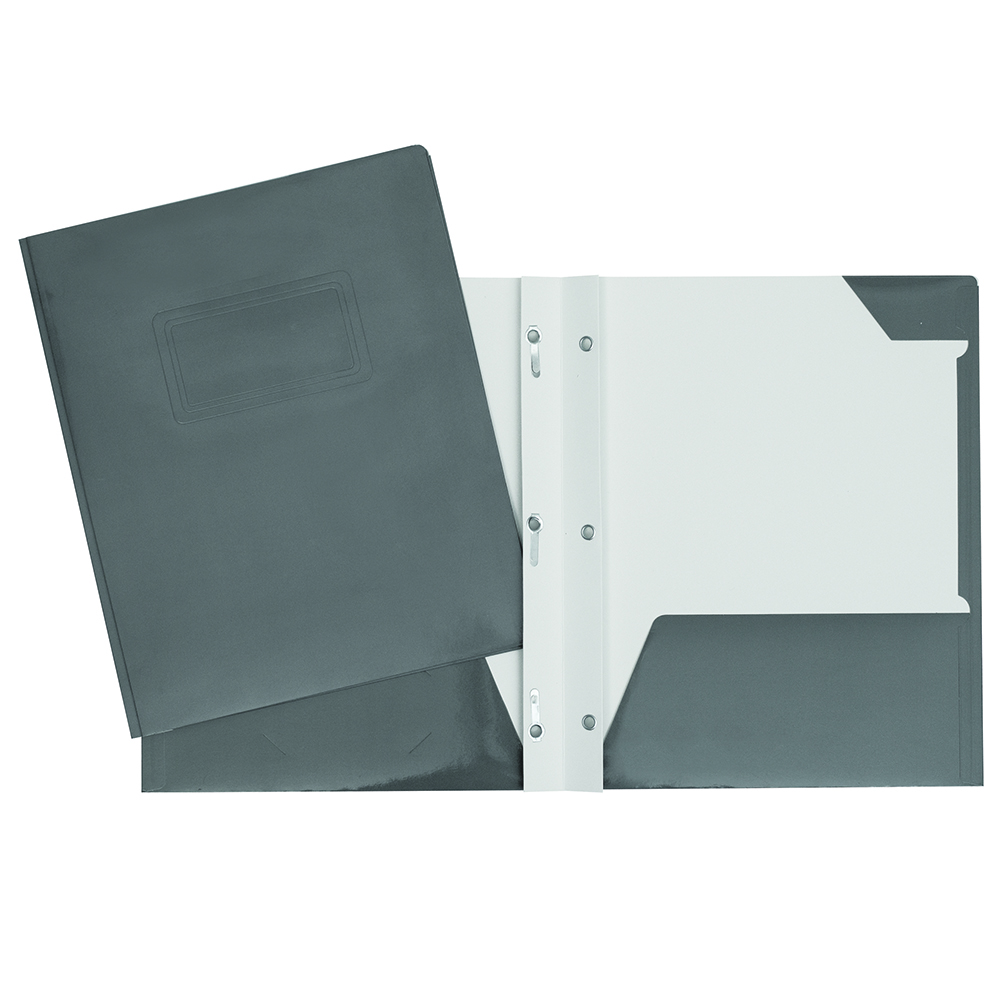 Duo-tang cartonné à 3 crampons et 2 pochettes (4/12)