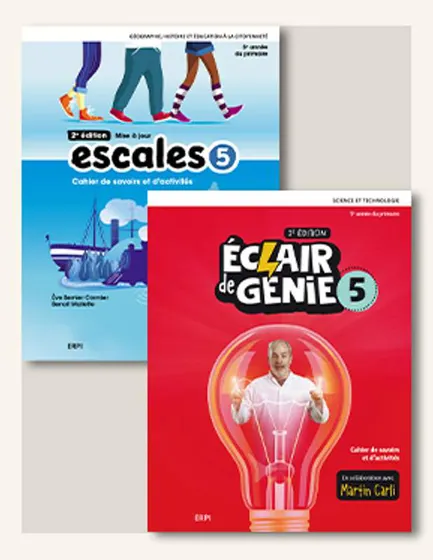 Combo Escales et Éclair de génie 2e édition - 5e année 1 9782766150250 1